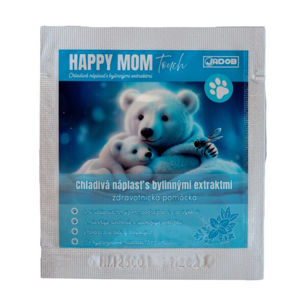 Jadob Happy Mom Touch Chladivá náplast s bylinnými extrakty 5 x 5 cm 5 ks