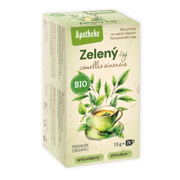 Apotheke BIO Zelený čaj Camellia Sinensis nálevové sáčky 20x1,5 g Apotheke BIO Zelený čaj Camellia Sinensis nálevové sáčky 20x1,5 g