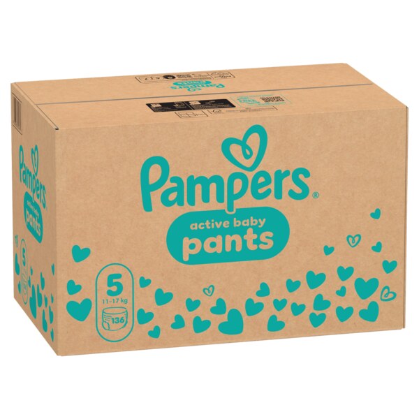 Pampers Active Baby Pants 5 Plenkové kalhotky (11-17 kg) 136 ks Pampers Active Baby Pants 5 Plenkové kalhotky (11-17 kg) 136 ks