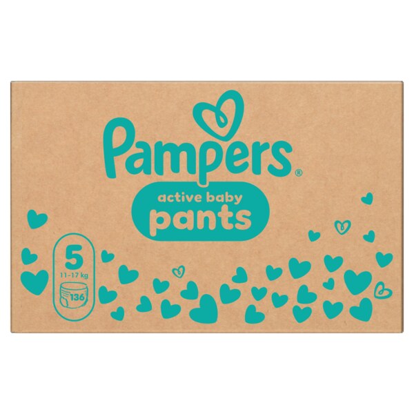 Pampers Active Baby Pants 5 Plenkové kalhotky (11-17 kg) 136 ks Pampers Active Baby Pants 5 Plenkové kalhotky (11-17 kg) 136 ks
