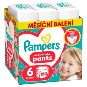 Pampers Active Baby Pants 6 Plenkové kalhotky (13-19 kg) 120 ks Pampers Active Baby Pants 6 Plenkové kalhotky (13-19 kg) 120 ks