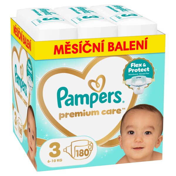 Pampers Premium Care 3 Plenky (6-10 kg) 180 ks