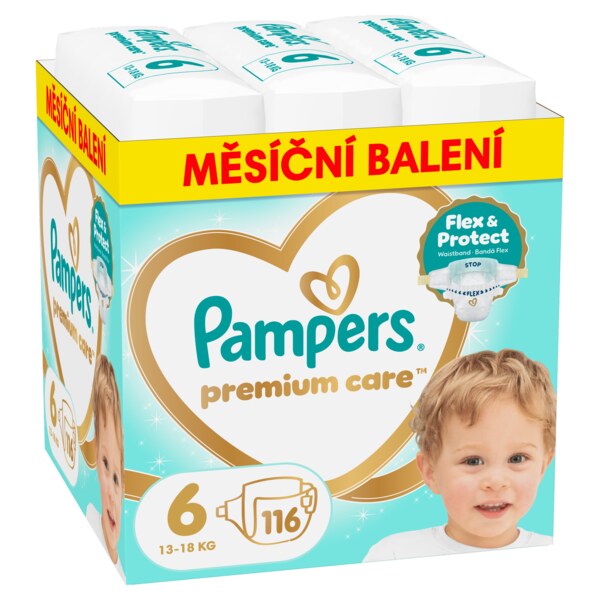 Pampers Premium Care 6 Plenky (13-18 kg) 116 ks
