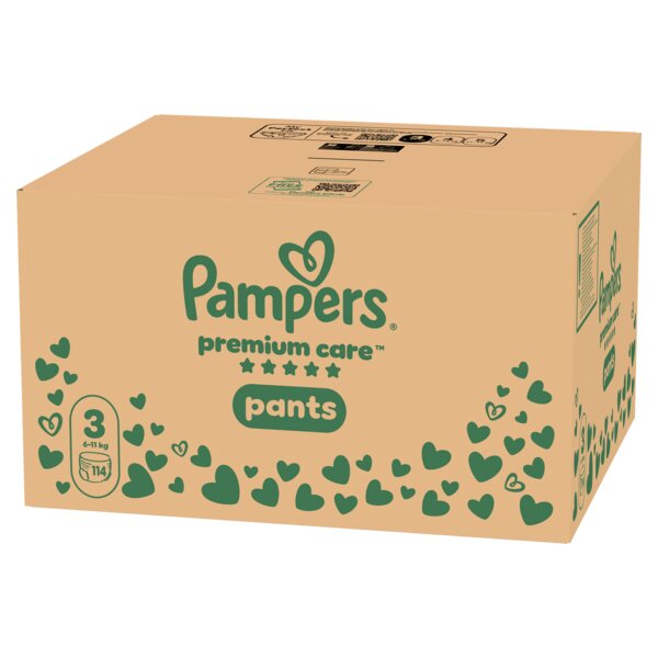Pampers Premium Care Pants 3 Plenkové kalhotky (6-11 kg) 114 ks Pampers Premium Care Pants 3 Plenkové kalhotky (6-11 kg) 114 ks