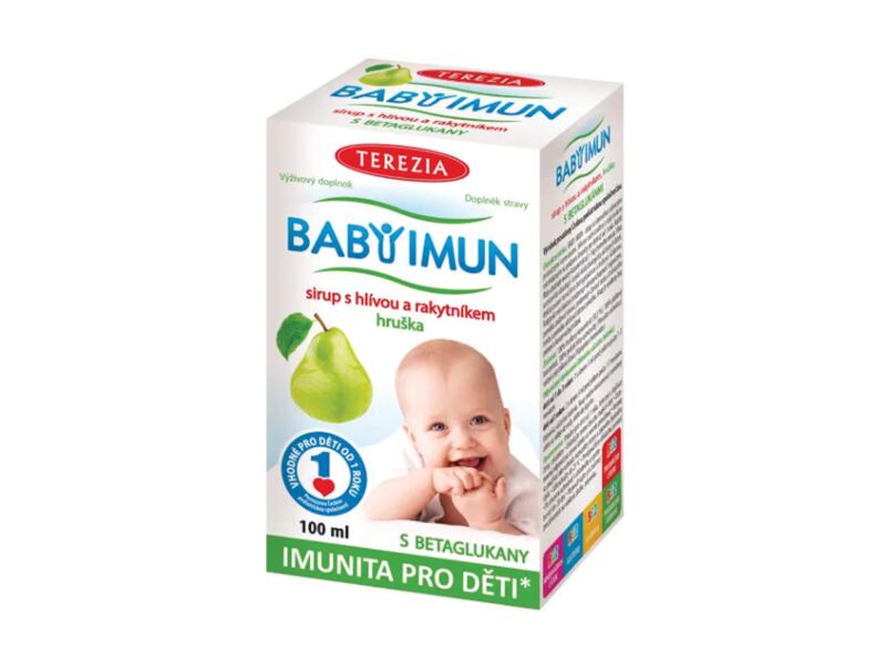 Terezia Babyimun sirup s hlívou a rakytníkem Hruška 100 ml