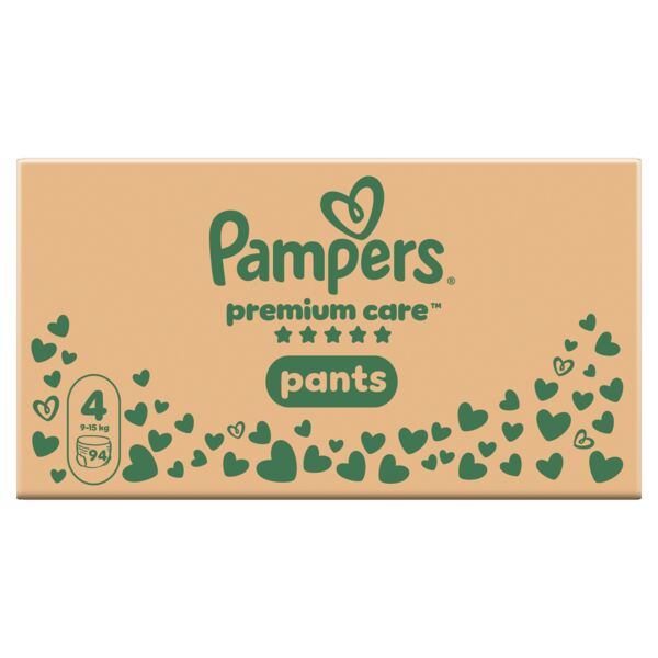 Pampers Premium Care Pants 4 Plenkové kalhotky (9-15 kg) 94 ks Pampers Premium Care Pants 4 Plenkové kalhotky (9-15 kg) 94 ks