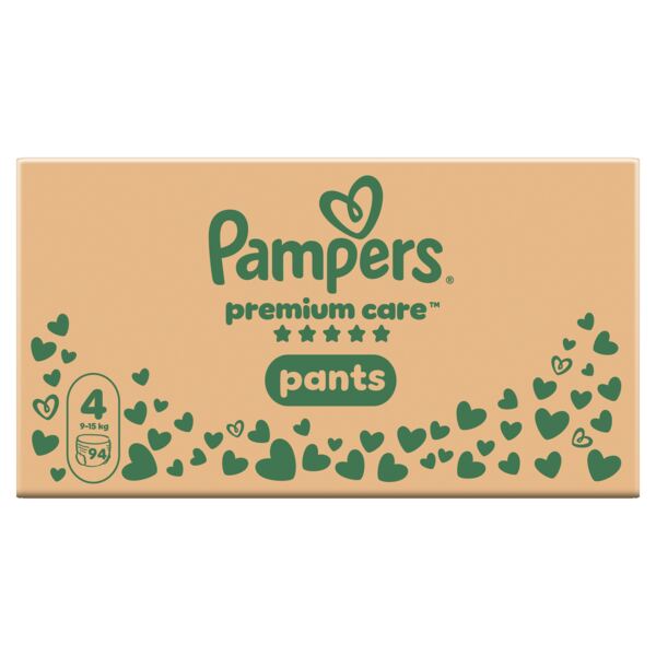 Pampers Premium Care Pants 4 Plenkové kalhotky (9-15 kg) 94 ks Pampers Premium Care Pants 4 Plenkové kalhotky (9-15 kg) 94 ks