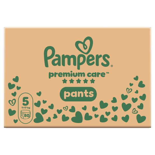 Pampers Premium Care Pants 5 Plenkové kalhotky (11-17 kg) 80 ks Pampers Premium Care Pants 5 Plenkové kalhotky (11-17 kg) 80 ks