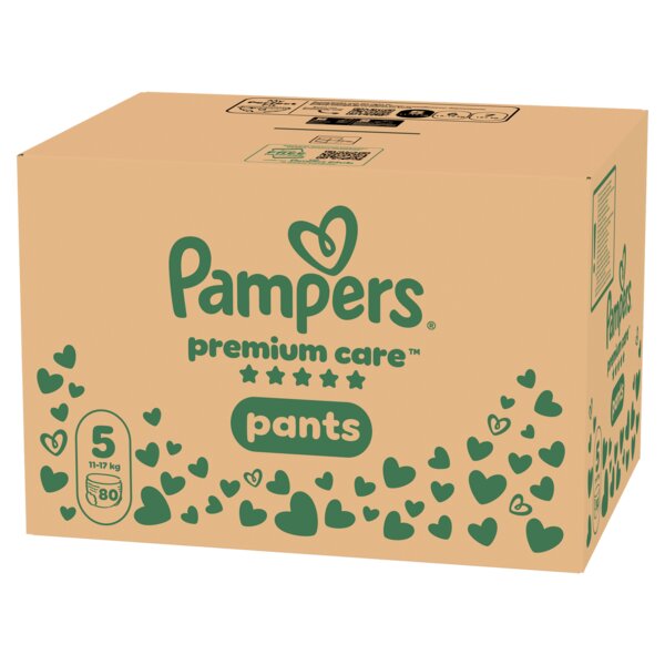 Pampers Premium Care Pants 5 Plenkové kalhotky (11-17 kg) 80 ks Pampers Premium Care Pants 5 Plenkové kalhotky (11-17 kg) 80 ks