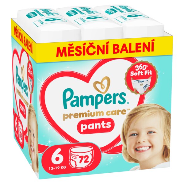 Pampers Premium Care Pants 6 Plenkové kalhotky (13-19 kg) 72 ks Pampers Premium Care Pants 6 Plenkové kalhotky (13-19 kg) 72 ks