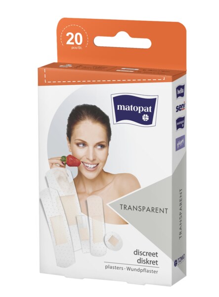 Matopat náplast Transparent 20 ks Matopat náplast Transparent 20 ks