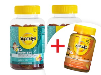 Supradyn Immune Kids želé 2x100 ks + Supradyn Kids Complex želé fazolky 60 ks ZDARMA Supradyn Immune Kids želé 2x100 ks + Supradyn Kids Complex želé fazolky 60 ks ZDARMA