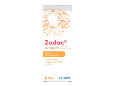 Zodac 10 mg/ml perorální kapky 20 ml Zodac 10 mg/ml perorální kapky 20 ml