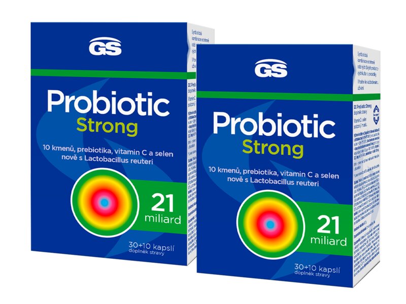 GS Probiotic Strong 30+10 kapslí 1+1 ZDARMA GS Probiotic Strong 30+10 kapslí 1+1 ZDARMA