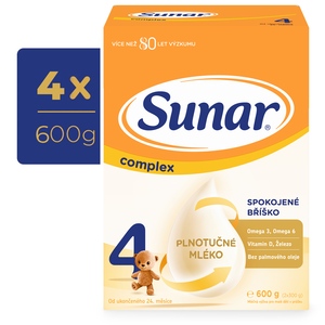 Sunar Complex 4 batolecí mléko 4x600 g Sunar Complex 4 batolecí mléko 4x600 g