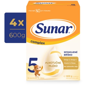 Sunar Complex 5 dětské mléko 4x600 g Sunar Complex 5 dětské mléko 4x600 g