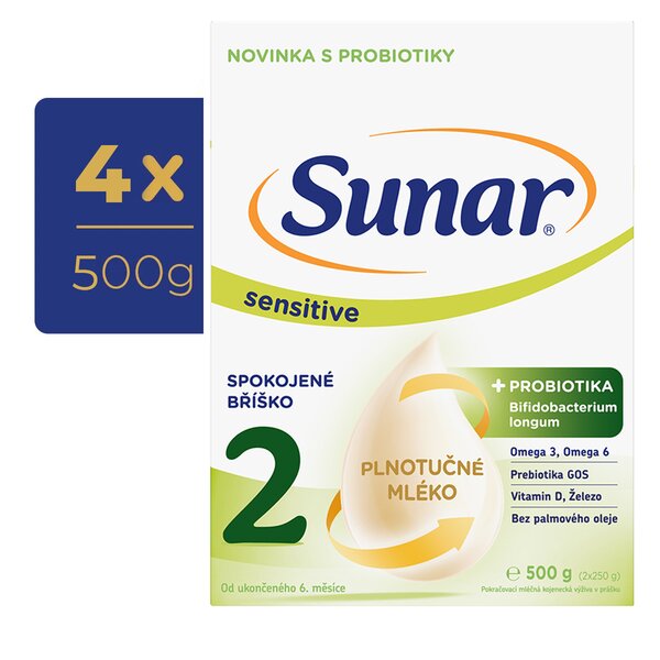 Sunar Sensitive 2 od 6 měsíců 4x500 g