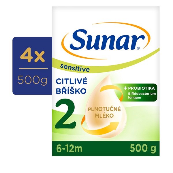Sunar Sensitive 2 od 6 měsíců 4x500 g
