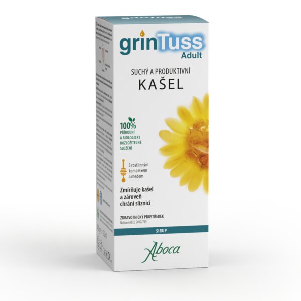 Aboca GrinTuss Adult sirup na kašel 132 ml Aboca GrinTuss Adult sirup na kašel 132 ml