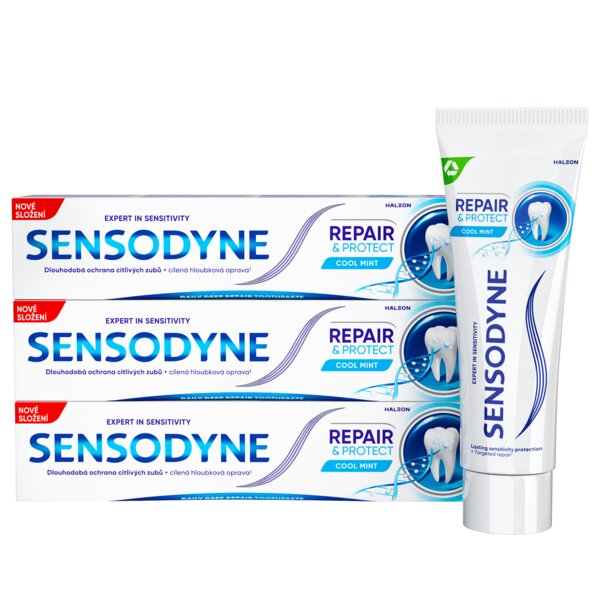Sensodyne Repair & Protect Cool Mint zubní pasta 3x75 ml Sensodyne Repair & Protect Cool Mint zubní pasta 3x75 ml