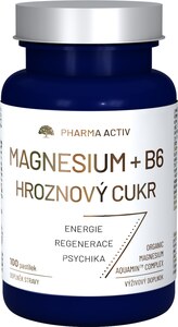 Pharma Activ Magnesium + B6 hroznový cukr 100 pastilek Pharma Activ Magnesium + B6 hroznový cukr 100 pastilek