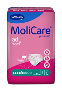 MoliCare Lady Pants 5 kapek L Inkontineční kalhotky 7 ks MoliCare Lady Pants 5 kapek L Inkontineční kalhotky 7 ks