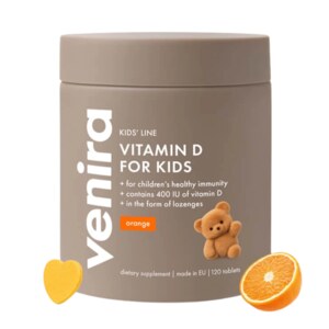 Venira Kids Vitamin D pomeranč 120 tablet Venira Kids Vitamin D pomeranč 120 tablet