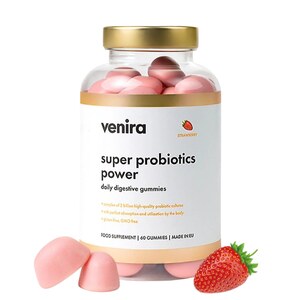 Venira Super Probiotics Power Gummies jahoda 60 ks Venira Super Probiotics Power Gummies jahoda 60 ks