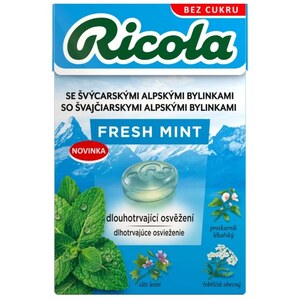 Ricola Fresh Mint bez cukru 40 g Ricola Fresh Mint bez cukru 40 g