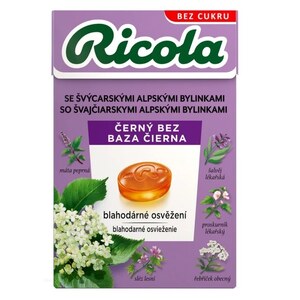 Ricola Černý Bez bez cukru 40 g Ricola Černý Bez bez cukru 40 g