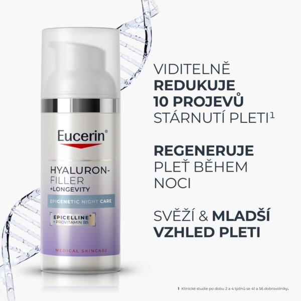 Eucerin Hyaluron-Filler + Longevity Epicelline noční krém 50 ml Eucerin Hyaluron-Filler + Longevity Epicelline noční krém 50 ml