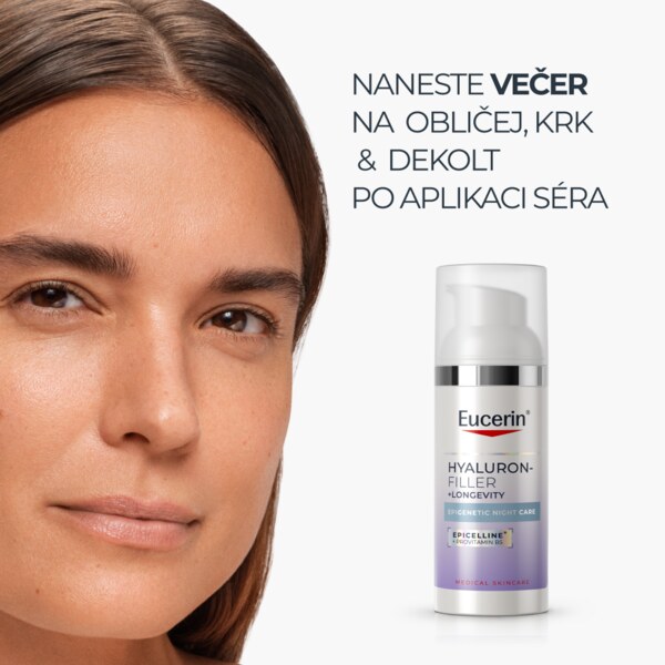 Eucerin Hyaluron-Filler + Longevity Epicelline noční krém 50 ml Eucerin Hyaluron-Filler + Longevity Epicelline noční krém 50 ml