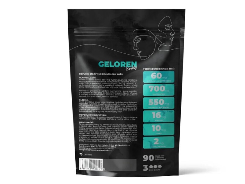 Geloren Beauty lesní směs želé 90 tablet