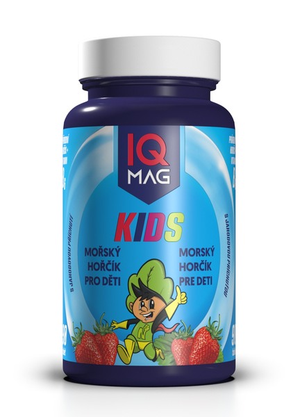 IQ Mag Kids Mořský hořčík pro děti jahoda 90 tablet IQ Mag Kids Mořský hořčík pro děti jahoda 90 tablet