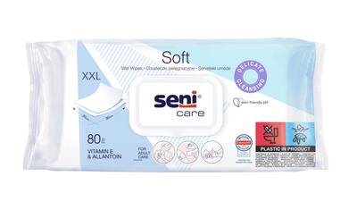 Seni Care vlhčené ubrousky Vitamin E & Allantoin XXL 80 ks Seni Care vlhčené ubrousky Vitamin E & Allantoin XXL 80 ks