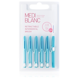 Mediblanc Mezizubní vysouvací kartáček 0,4 mm 6 ks Mediblanc Mezizubní vysouvací kartáček 0,4 mm 6 ks