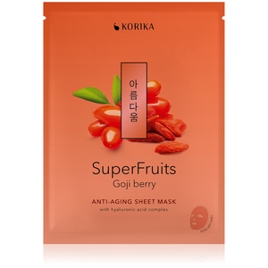Korika SuperFruits Anti-aging plátýnková maska Goji 25 g Korika SuperFruits Anti-aging plátýnková maska Goji 25 g