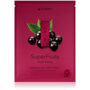 Korika SuperFruits Antioxidační plátýnková maska Acai berry 25 g Korika SuperFruits Antioxidační plátýnková maska Acai berry 25 g