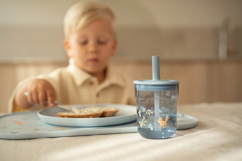 Little Dutch Forest Friends Kelímek s brčkem 250 ml 1 ks Little Dutch Forest Friends Kelímek s brčkem 250 ml 1 ks