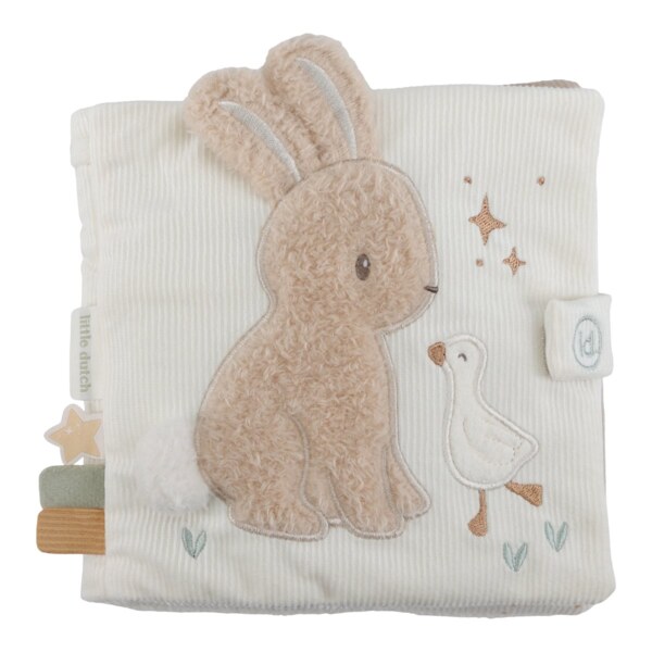 Little Dutch Newborn Naturals Textilní knížka s aktivitami
