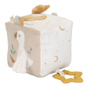 Little Dutch Newborn Naturals Textilní kostka s aktivitami