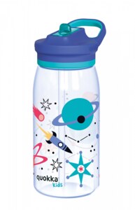Quokka Glow Kids Space Plastová láhev s pítkem 580 ml 1 ks