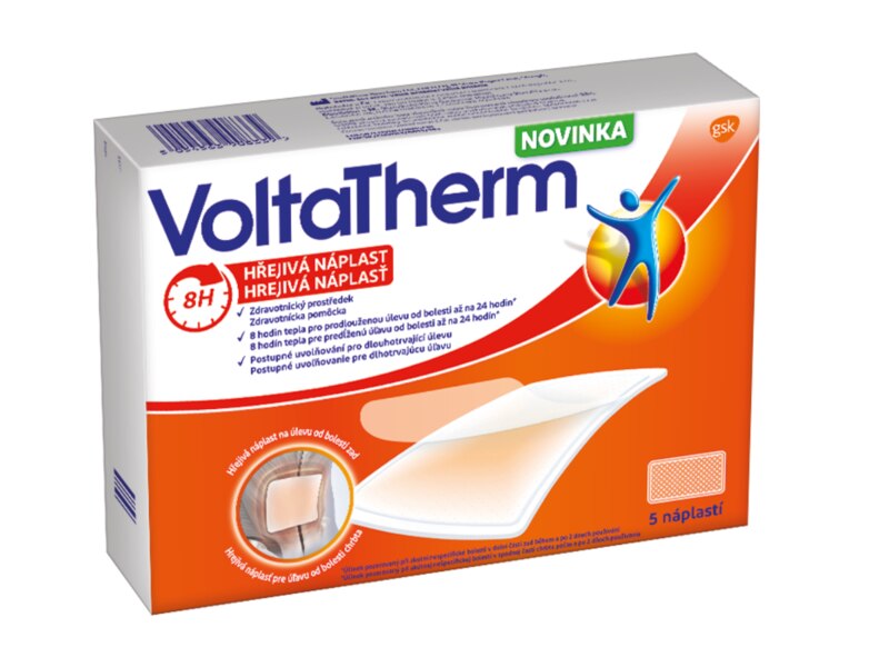VoltaTherm hřejivá náplast na úlevu od bolesti zad 5 ks