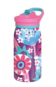 Quokka Pop Kids Blooming Garden Nerezová termoláhev s pítkem 445 ml 1 ks