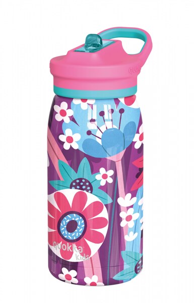 Quokka Pop Kids Blooming Garden Nerezová termoláhev s pítkem 445 ml 1 ks Quokka Pop Kids Blooming Garden Nerezová termoláhev s pítkem 445 ml 1 ks