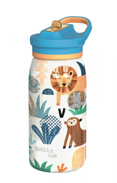Quokka Pop Kids Safari Nerezová termoláhev s pítkem 445 ml 1 ks Quokka Pop Kids Safari Nerezová termoláhev s pítkem 445 ml 1 ks