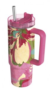 Quokka Stream Pink Flamingo Nerezový termohrnek s brčkem 950 ml 1 ks Quokka Stream Pink Flamingo Nerezový termohrnek s brčkem 950 ml 1 ks