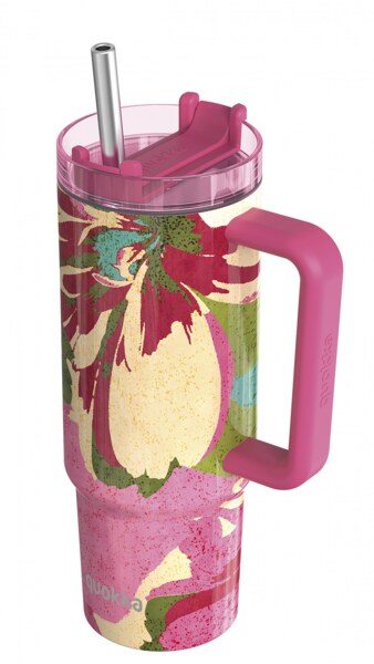 Quokka Stream Pink Flamingo Nerezový termohrnek s brčkem 950 ml 1 ks Quokka Stream Pink Flamingo Nerezový termohrnek s brčkem 950 ml 1 ks