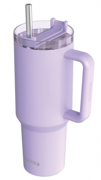 Quokka Stream Purple Nerezový termohrnek s brčkem 1200 ml 1 ks Quokka Stream Purple Nerezový termohrnek s brčkem 1200 ml 1 ks
