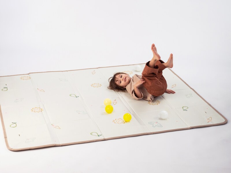 Taf Toys Brown Beige Pěnová hrací podložka s míčky Taf Toys Brown Beige Pěnová hrací podložka s míčky